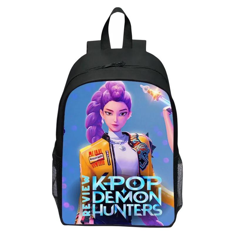 

Huntrix Kpop Охота на ведьм Рюкзак большой вместимости Mochila Рюкзак для компьютера Для мальчиков и девочек Спортивная дорожная сумка Лучший подарок