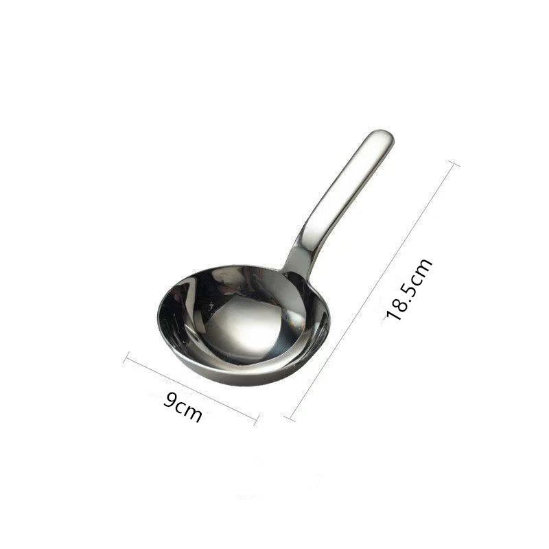 Stainless steel short handle hammer patterned large round drinking spoon, big head soup spoon, food grade extended dining spoon, household spoon