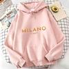 Lässige Trendige Milano Italia Buchstaben Druck Kapuzenpullover Lässige Kapuzenpullover Sweatshirts Herren Damen Oberteile Pullover Kapuzenpullover Sweatshirt
