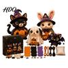 Fabric Sewing Kit Halloween Friends Patchwork Kit Animal DIY Make 4 Beginner
