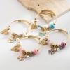 Jewelry New Arrival DIY Beaded Bracelet Pan FamilyStyle Stainless Steel Diamond-Encrusted Oil-Drop Flower Bow Pearl