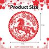 18 Pcs Chinese New Year Window Clings 2026 Year of Horse Window Stickers Double Sided Printing FU Character Spring Festival Decals for Home Window