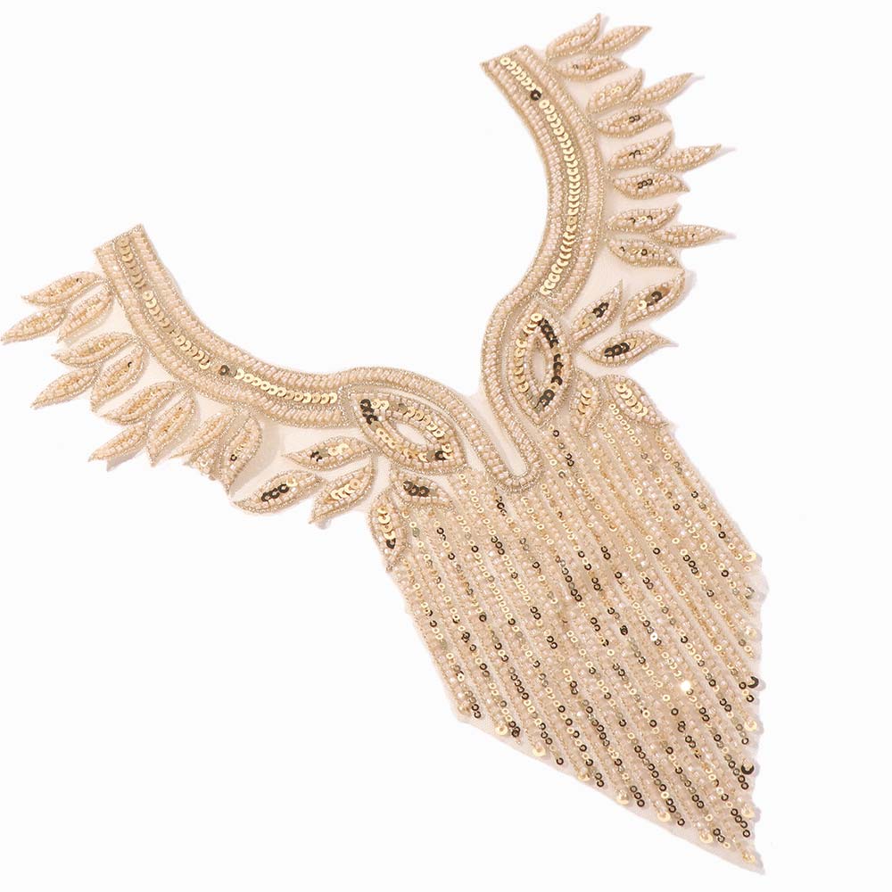 Fashion Beads Applique Delicate Clothing Applique Clothes Patches Applique Patches  Evening Dress