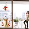 Cute Xmas Door Window Stickers Cartoon Christmas DIY Decal  Festival Decor