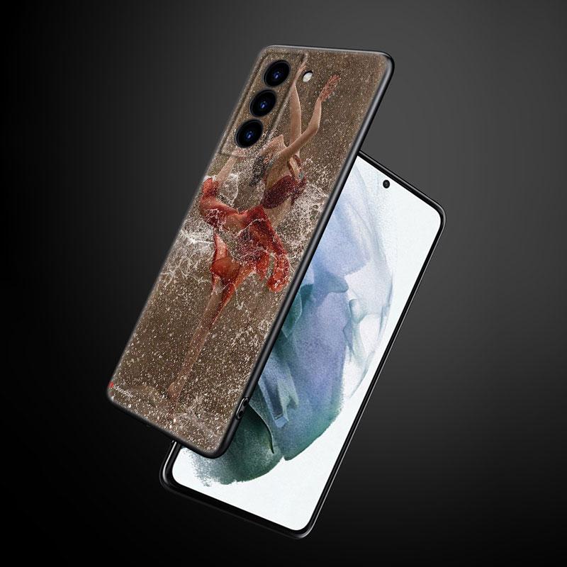 Ballet Dancer Phone Case For Samsung Galaxy S22 Pro S21 S20 Ultra FE S10 Lite 5G S10E S9 S8 Plus Soft TPU Black Cover