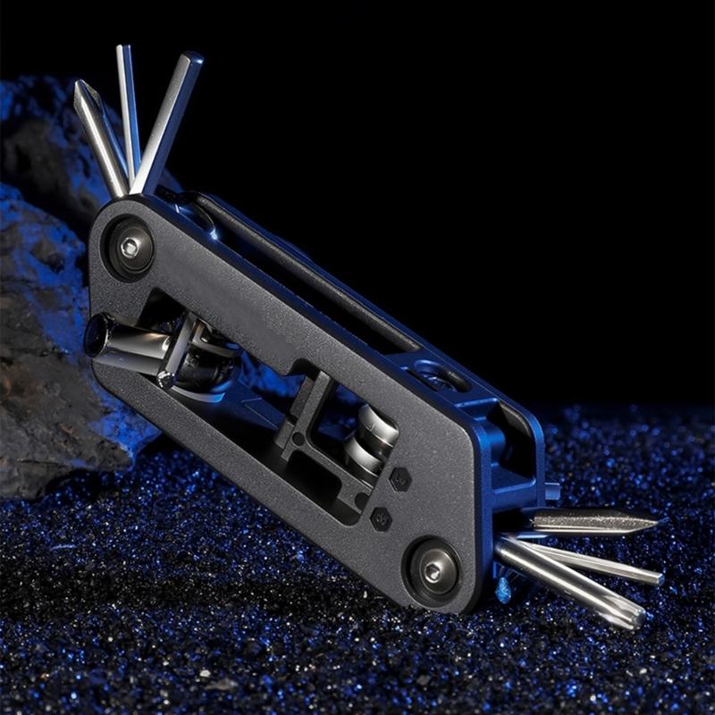 10 in 1 Bicycles Maintenance Tool Pocket Size Heavy Duty Bikes Multiple Tool Multifunctional Bikes High Strength Wrench
