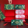 Paper New Year Red Envelopes Bless Words HongBao Folding Red Envelopes Elegant Pattern Eid Mubarak Envelopes Wedding Celebration