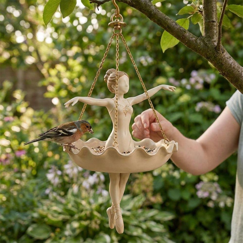 Elegante Figura di Ballerina Fioriera Fatata in Resina Fioriera per Succulente Decorazioni per Caffè