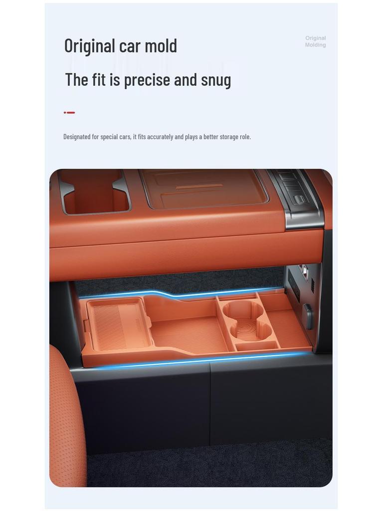 Kompatibel mit Silikon-Aufbewahrungsbox/Organizer/Brillenetui unter Formula Leopard Titanium 7 (Modell 25) Mittelkonsole.