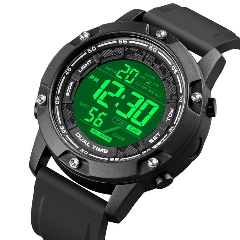 Jyullieoseu Skmei Men'S Round Multifunctional Sports Digital Watch 1762