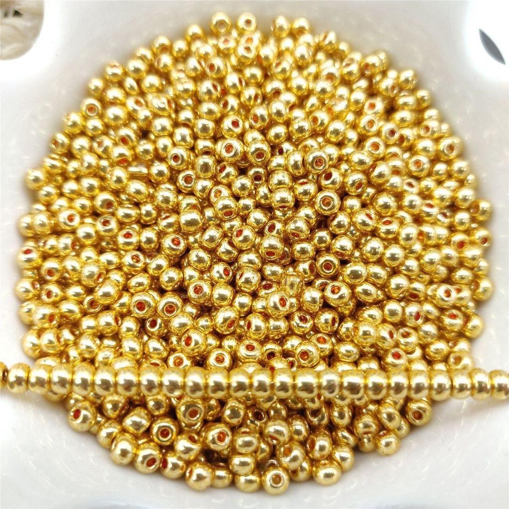 Gold & Silver 2-4mm Color-Retaining Spacer Beads for DIY Bracelets