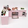 1:12 Bebek Evi Minyatür Ahşap Mutfak Mobilyası Dolap Bebek Evi Aksesuarları