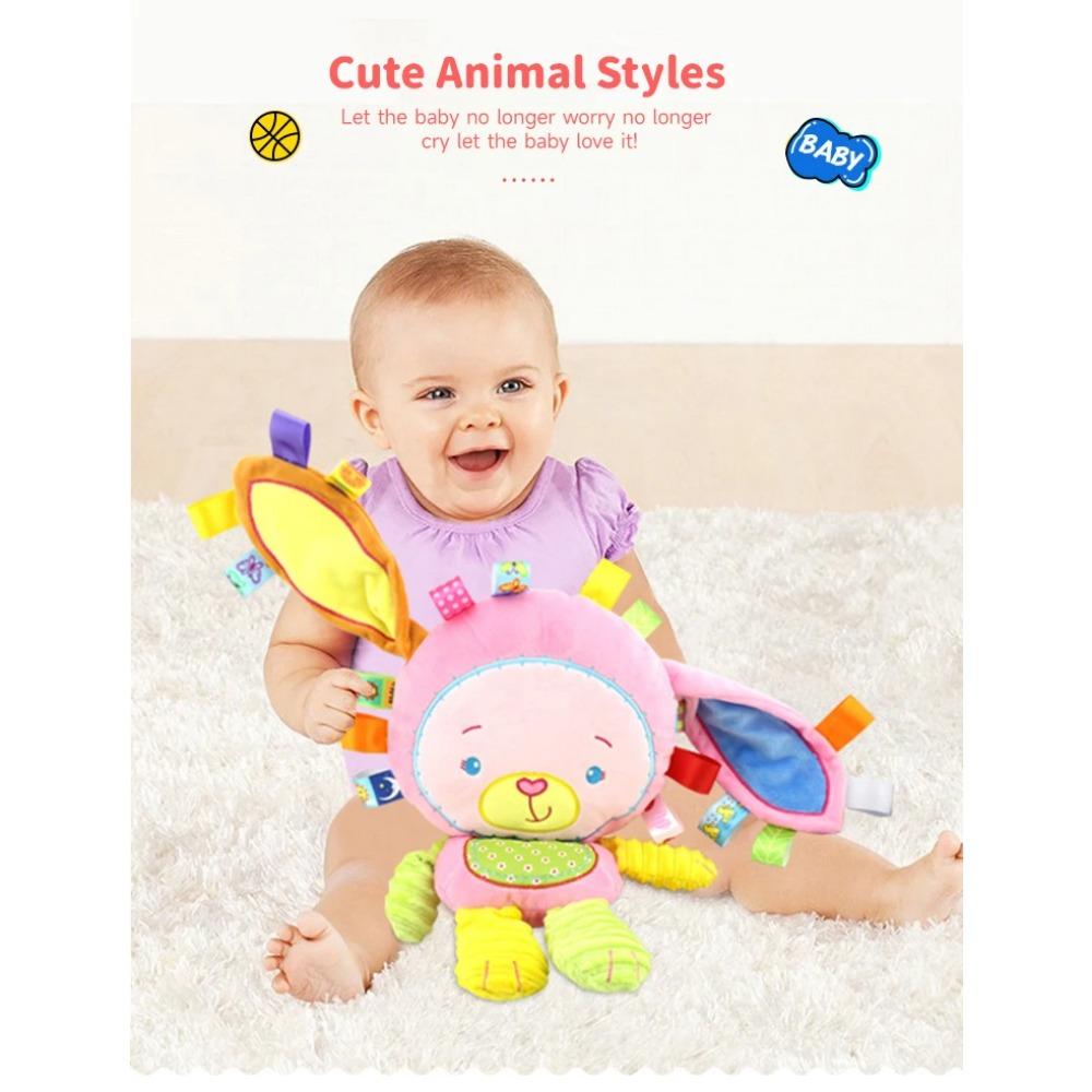 Baby Fill In Soft Plush Toy Cartoon Animal Elephant Monkey Plush Bell Rattles Toy Children Placation Toy Sleeping Companion Toys
