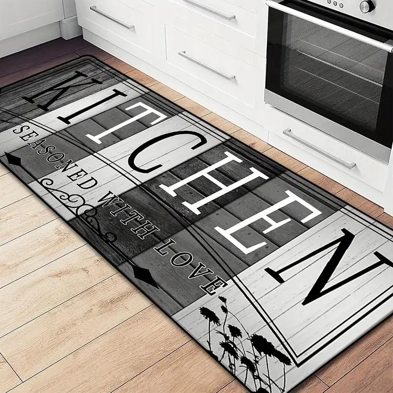 Küchenmatte Esszimmer Eingang Fußmatte Strapazierfähiger Teppich Flurmatte Maschinenwaschbar Saugfähig Rutschfest Heimdekoration