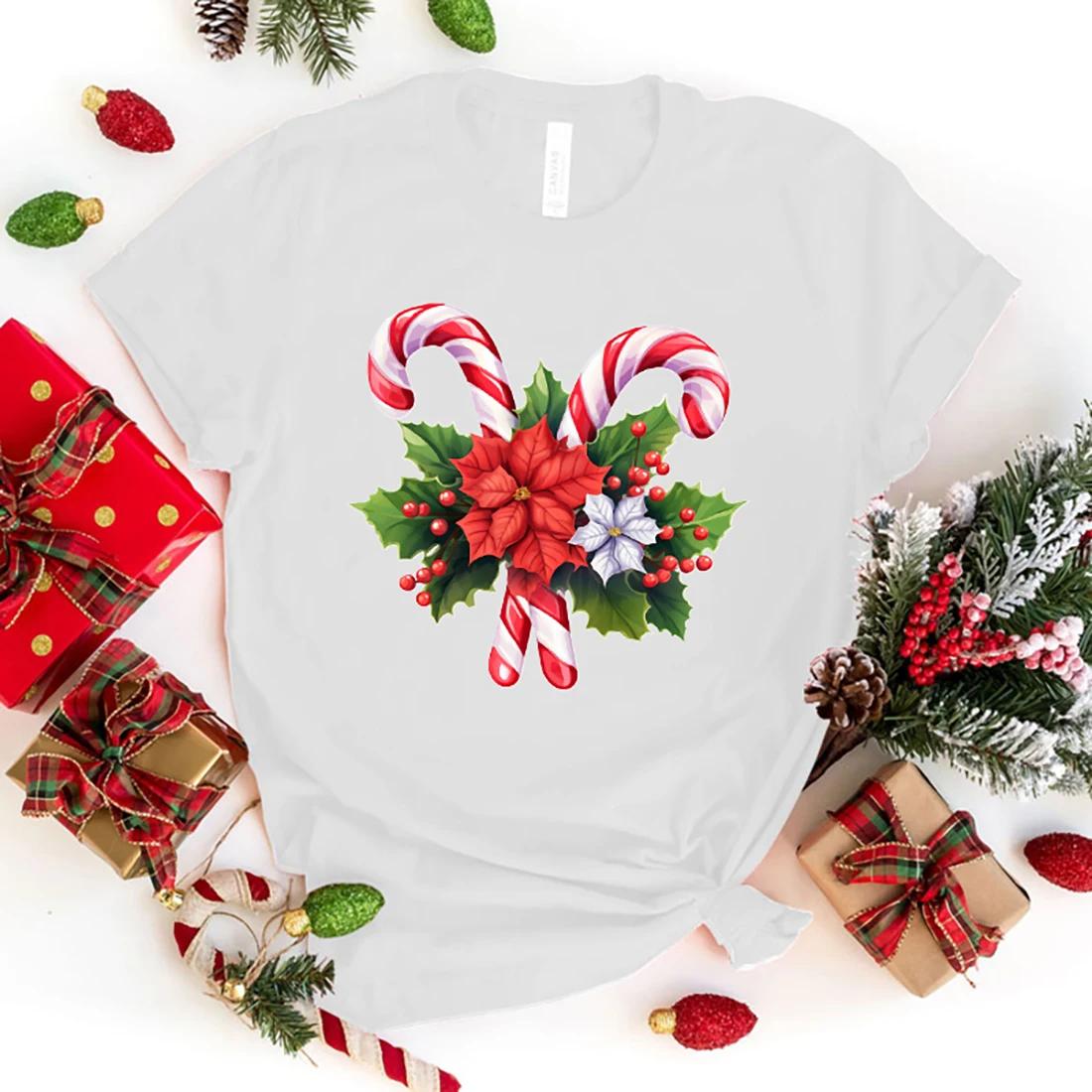 

Футболка с рождественским цветком для мужчин и женщин, модная футболка Harajuku, летняя классная футболка с коротким рукавом в стиле хип-хоп XXXL золотой