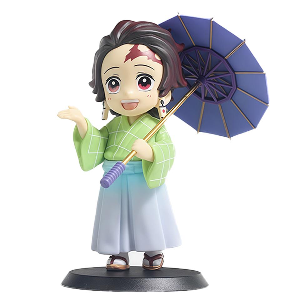 Demon Slayer Figure Toy Anime Kimetsu Yaiba Umbrella Tanjiro Nidouzi Inosuke Zenizu Figurine Model Doll Gifts PVD no series Kid Friendly Entertaining