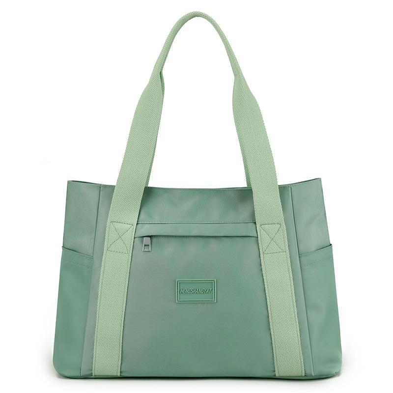 

Nylon Fabric Fashion Minimalist Shoulder Bag New Casual Lightweight Handheld Tote Bag зелёный