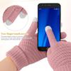 Knitted Touchscreen Gloves Anti Slip  Warm Winter Warm Fingered Gloves Thickened Gloves  for Running Sports Driving Riding