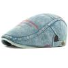 HT5046 Mens Berets Women Spring Autumn 100% Cotton Denim Ivy Flat Cap Artist Painter Beret Hat Male Female Adjustable Beret Cap