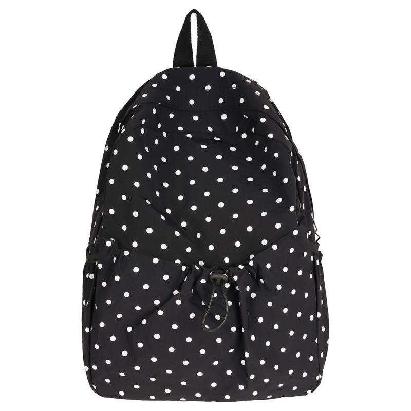 Schoolbag1011 Korean version of the new large-capacity school commuter backpack female Korean version of the niche polka dot flash design backpack