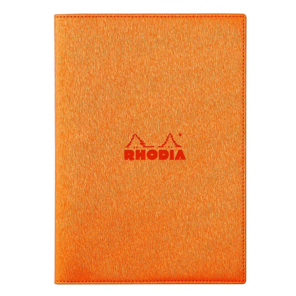 

Rhodia Metallic PU Leather Cover, Orange (A5 Stapled Notebook with 5mm Orange Grid) RHODIA cfmtpuA5or