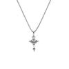 European and American Retro Cross Necklace Men's Pendant Neck Chain Versatile High-end Sweater Chain Women's Simple Jewelry Trend