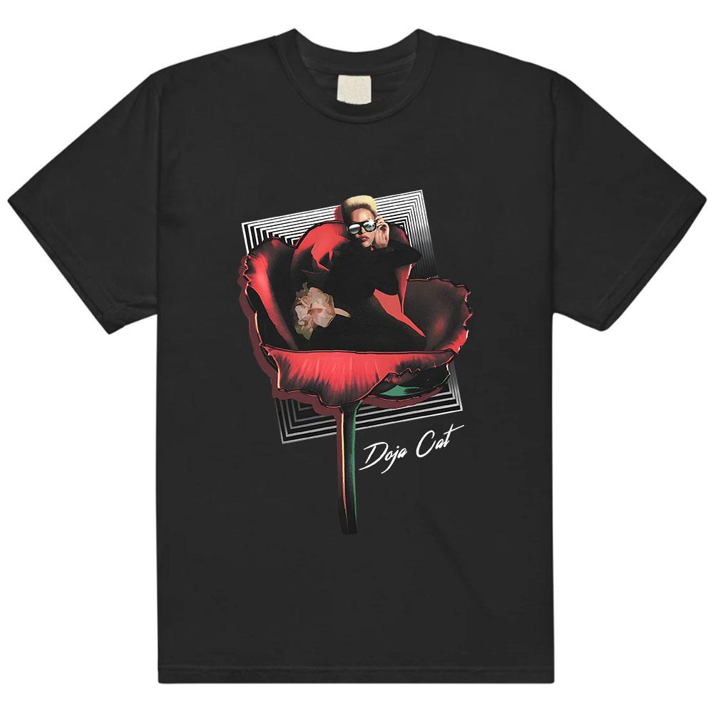 

ФУТБОЛКА VIE IN BLOOM Мода Doja Cat Певица Графические футболки Хлопок Короткий рукав Женская футболка Повседневный Унисекс Уличная одежда Принт XL