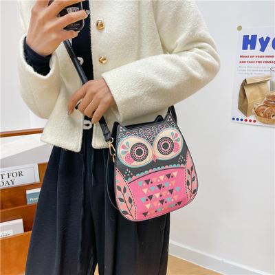 Retro Uilvormige Schoudertas Retro Niche Crossbody Portemonnee Voor Vrouwen Rits Portemonnee