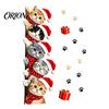 Self Adhesive Kitten Decals Christmas Cat Door Sticker, Cute Santa Hat Kittens Wall Decal, Waterproof PVC Festive Decor Sticker for Bedroom