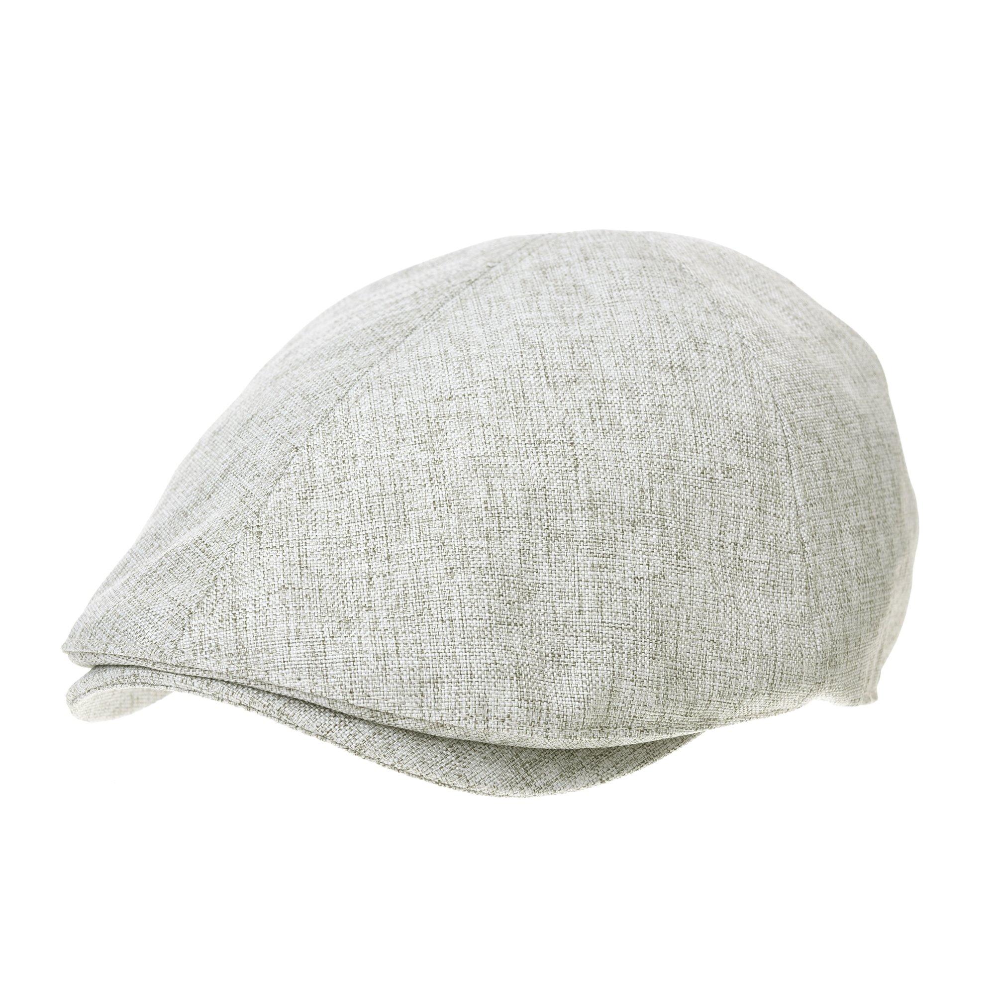 [Withmoons] Summer Simple Plain Linen Fabric Hunting Cap for Men and Women SL3984 (Grey)