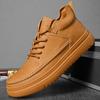 Moda Gorąca Sprzedaż Męskie Skórzane Buty Codzienne Europa Ameryka Buty na Grubej Podeszwie Męskie Buty do Pracy Buty Outdoorowe do Wędrówek