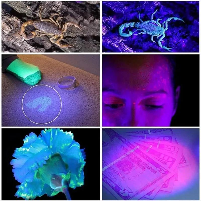 RGB LED Flashlight USB Rechargeable Color Changing Multi Mode Built in Battery Emergency Work Camping Outdoor Torch