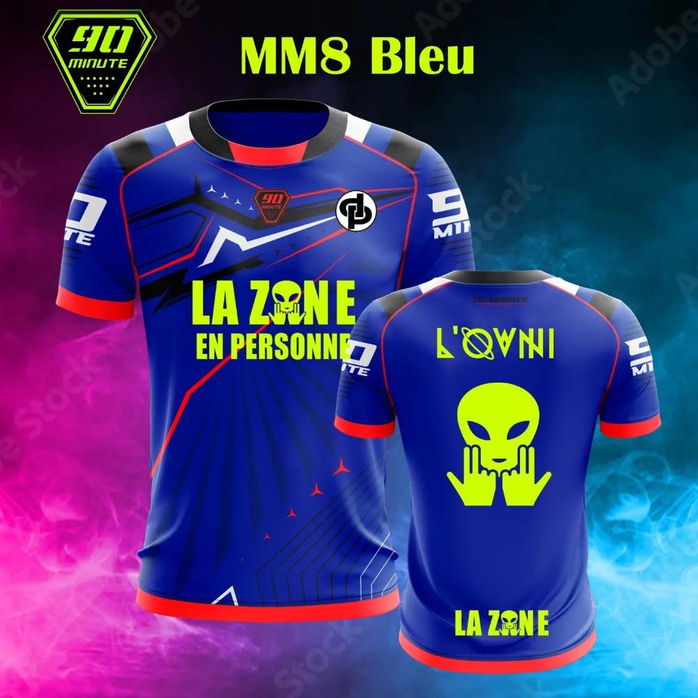 New MM8-90 minute series fashionable motorcycle short sleeved bicycle round neck casual 3D printed T-shirt quick drying top