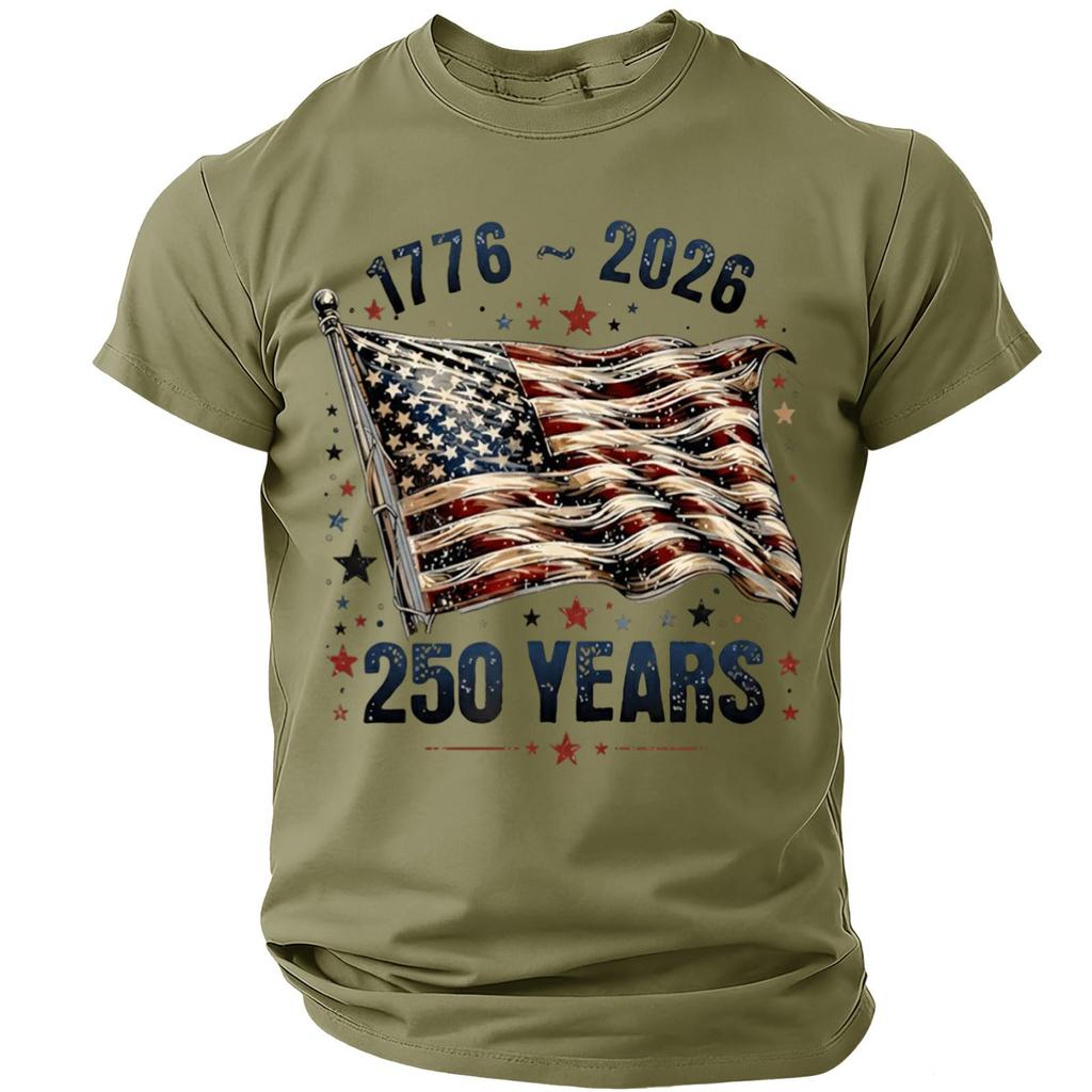 Men's Casual Round Neck Short Sleeve T-Shirt