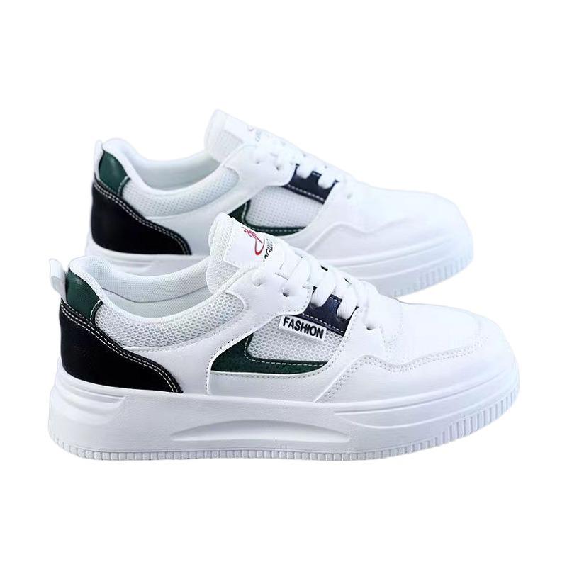 2023 Spring/Summer Women's White Leather Waterproof Casual Sneakers
