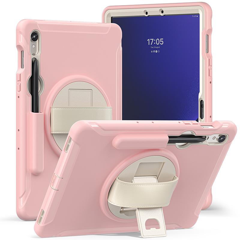 Custodia con Cinturino a Mano per Samsung Galaxy Tab S9/S8/S7 Universale 11 Pollici Antiurto Robusta con Portapenne Cavalletto
