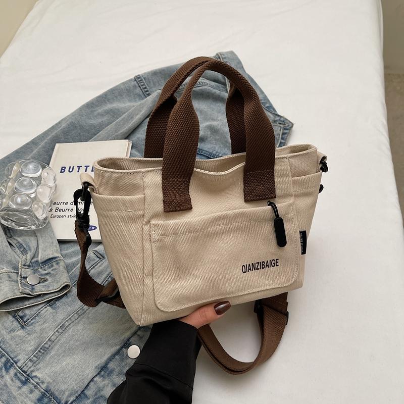 Handbag Letter Printed Canvas Bag Women Shoulder Bag