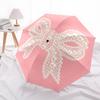 1pc Pearl BowAutomatic Open/close Folding Umbrella, Compact Portable Travel Umbrella, Perfect Birthday/Holiday, Cute Umbrella y023