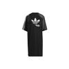 (WMNS) Adicolor Split Trefoil T-Shirt Dress Asia Sizing 'Black White' Women's HC0637