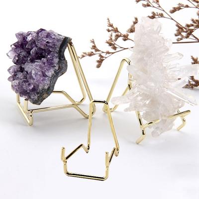 DIY Alloy Mineral Photography Props Office Decoration Crystals Agate Sphere Base Holder Base Rack Display Stand