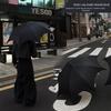 Gothic Long-Handle Women's Automatic Umbrella - Rain or Shine, Black Sun Protection, Dark Subculture Style
