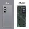 Per Samsung Z Fold5 Fold6 5G Cover Batteria in Vetro Pannello Alloggiamento Posteriore Parti Lente Fotocamera Per Z Fold 5 6 Cover Batteria