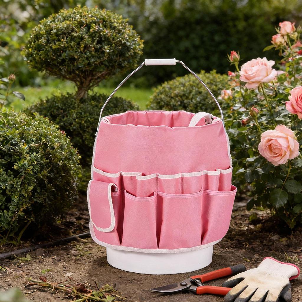 Bucket Bag for Garden Tools, Tool Organizer, Carrier, Storage Hammers