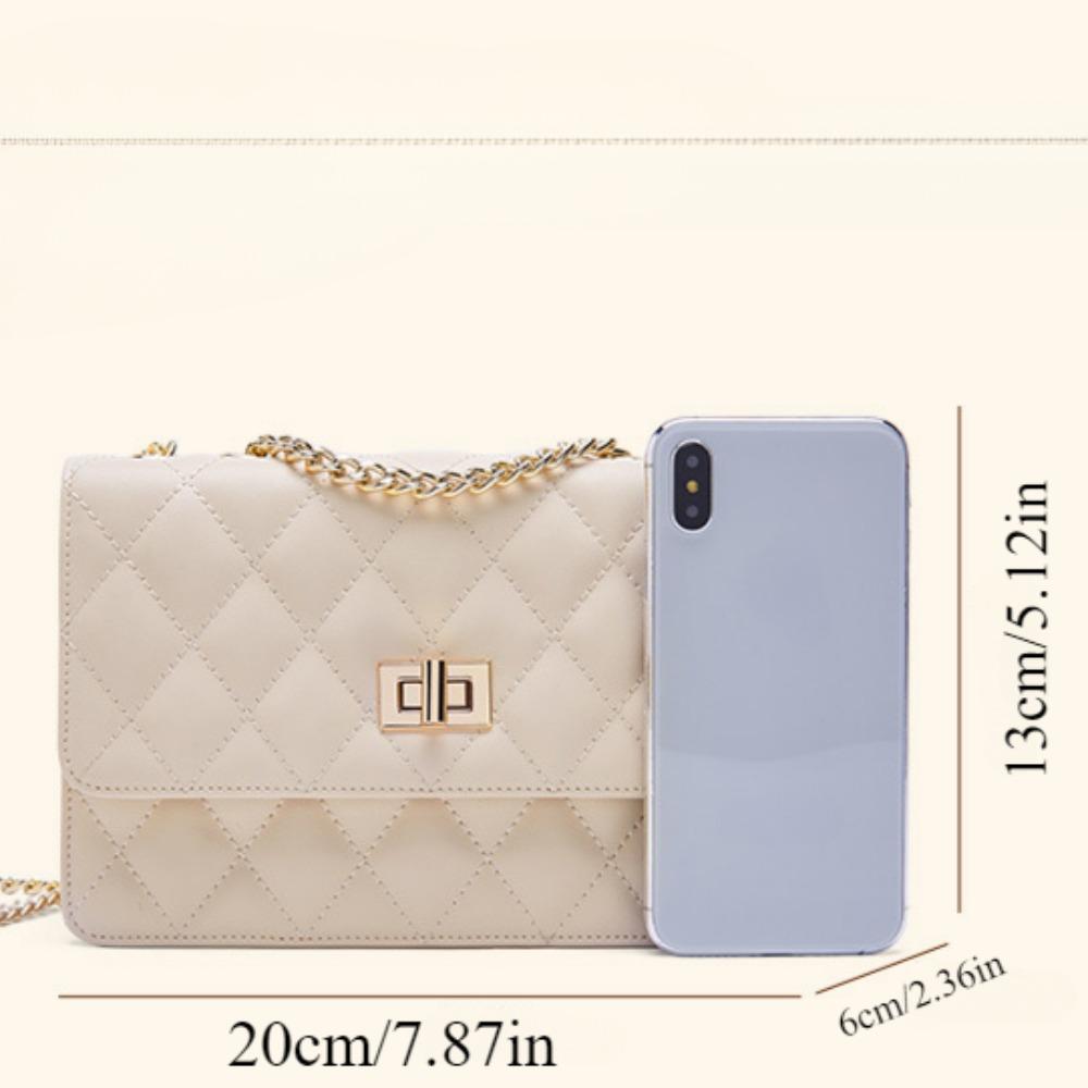 Lingge Chain Bag, Women's Bag, Girls' Hot Girl, Universal for All Seasons, One Shoulder Crossbody