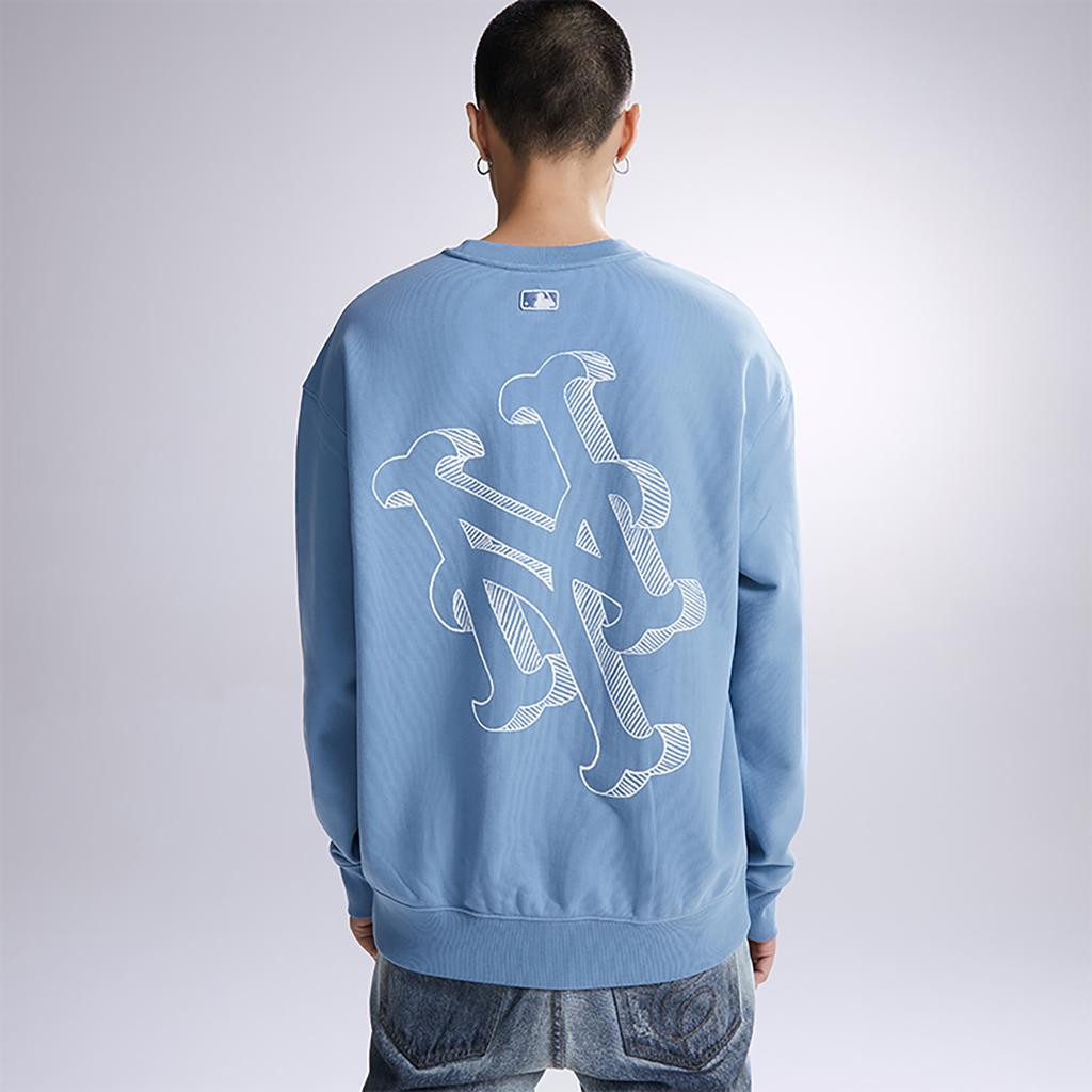 New MLB Sweatshirts Unisex Sky Blue 3AMTB0434-09BLP