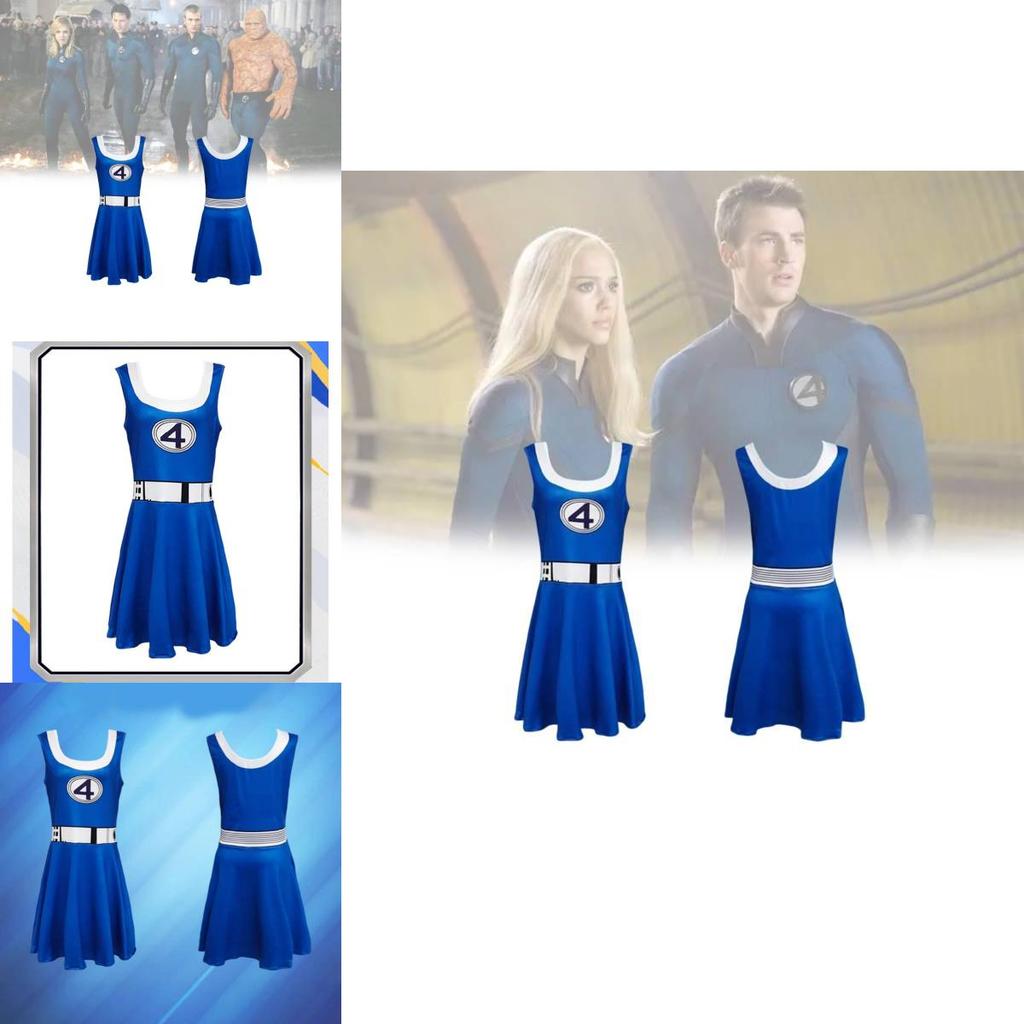 Fantastic Four Cosplay Bodysuit For Halloween Dress Up With Durable Milk Silk Fabric For Kids And Adults