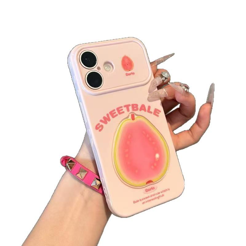 English fruit mobile phone case is suitable for Apple 17promax mobile phone iphone16Pro love window mobile phone case