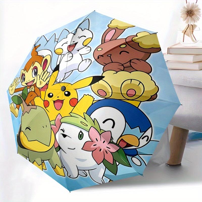 1pc Pokemon Characters Automatic Umbrella with Folding feature - Compact Travel Umbrella, Perfect Gift for Birthday, Christmas, 078