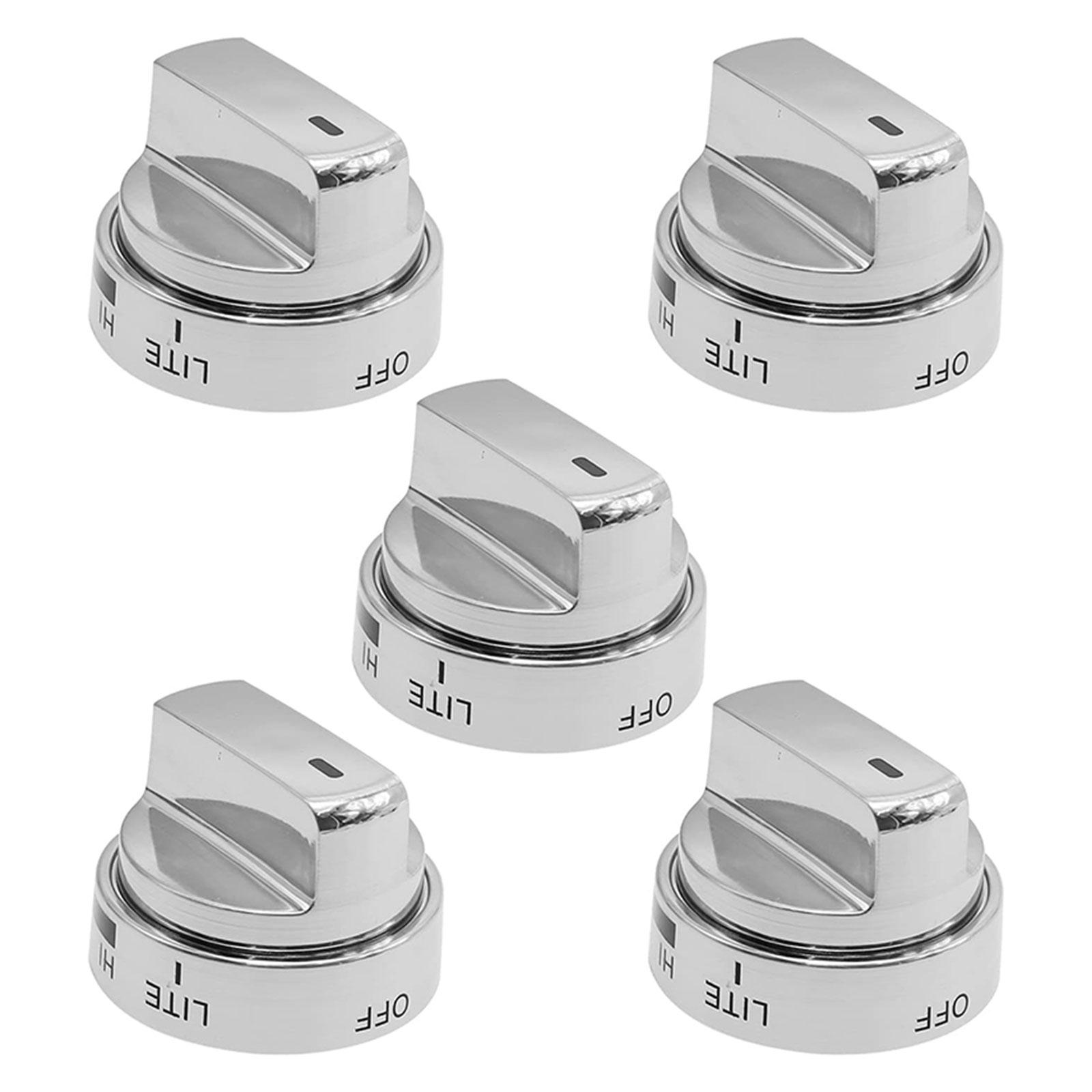 

Набор из 5 сменных ручек для плиты, надежный круглый переключатель, прочные ручки переключателей, металлический материал для AEZ72909008 плиты, духовки