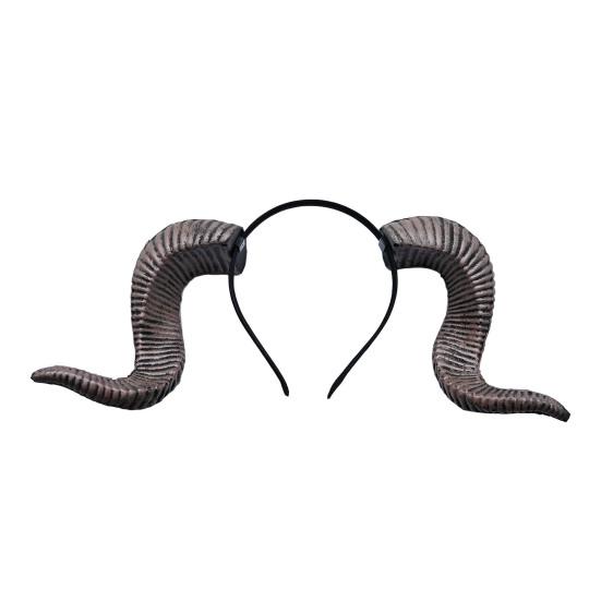 Geitehorn Hodebånd Gotiske Djevelhorn Hårbøyle Halloween Utkledning Hårtilbehør for Halloweenfest Cosplay-arrangementer